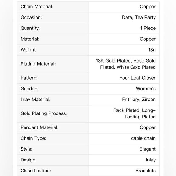 18K GP Blue and Gold Clover Zircon Bracelet - Picture 2 of 2